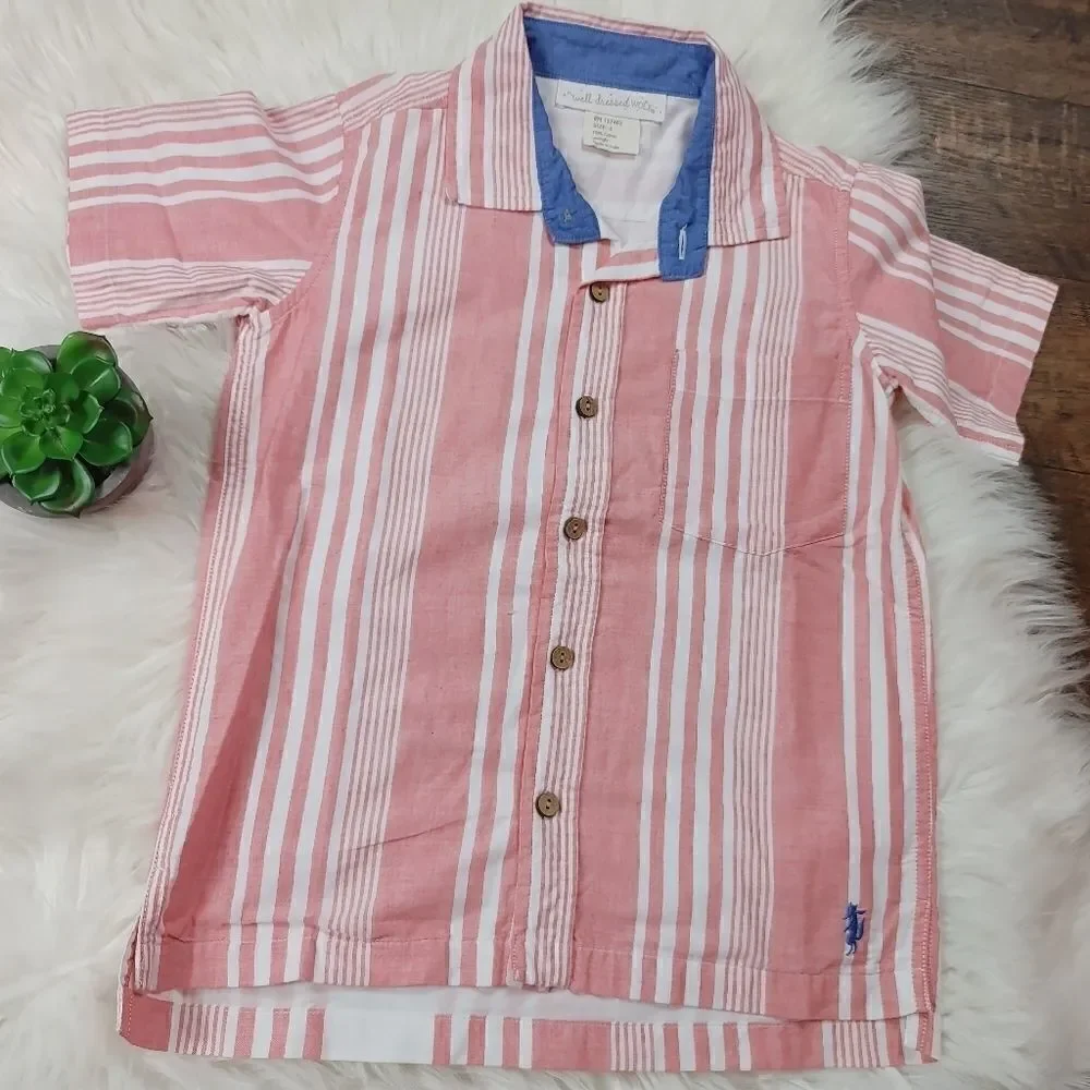 Well Dressed Wolf Boys Size 6 Red White Blue Patri
